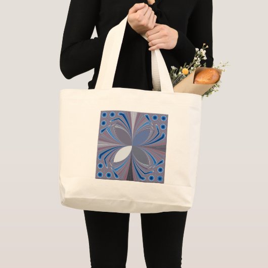 Grand Tote Bag Araignée bleue (Devant (produit))