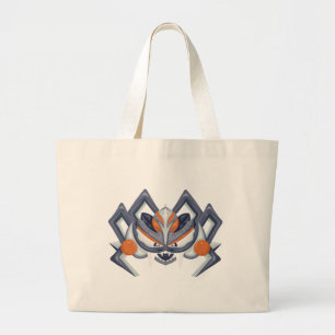 Grand Tote Bag Araignée Éffrayante d'Halloween / Roi du Citrouill