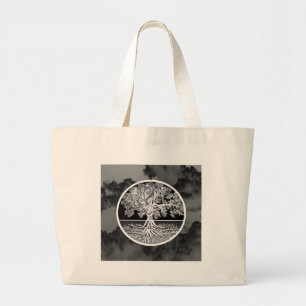 Grand Tote Bag Arbre de l'apaisement de la vie