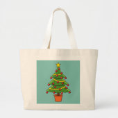 Grand Tote Bag Arbre de Noël (Devant)