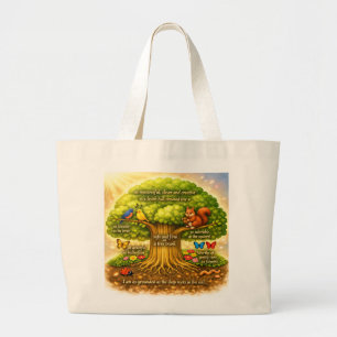 Grand Tote Bag Arbre de Vision Radieux 
