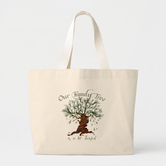 Grand Tote Bag arbre généalogique un peu tordu (Devant)