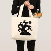 Grand Tote Bag Arbre Halloween (Devant (produit))