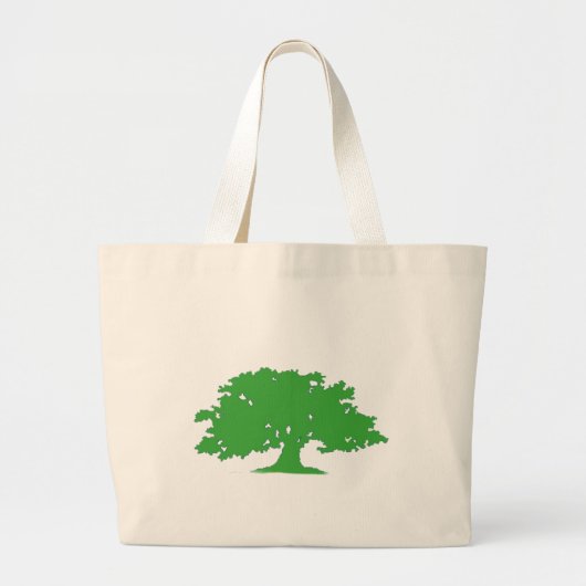 Grand Tote Bag Arbre vert (Devant)