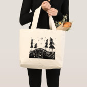 Grand Tote Bag Arbres de Noël (Devant (produit))