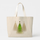 Grand Tote Bag Arbres de Noël festifs (Dos)