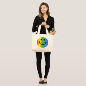 Grand Tote Bag Arc-en-ciel (Devant (modèle))