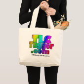 Grand Tote Bag Arc-en-ciel Fourre-tout, SON corps de (Devant (produit))