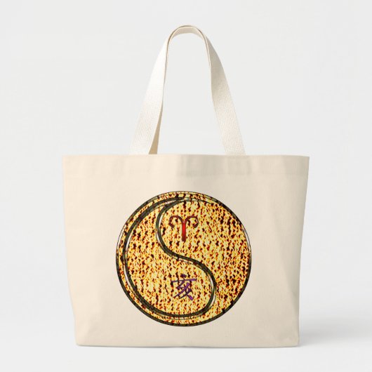 Grand Tote Bag Aries et Fire Boar (Devant)