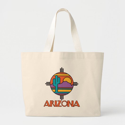 Grand Tote Bag Arizona Desert Mandala (Devant)
