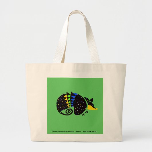 Grand Tote Bag ARMADILLO -Animaux en voie de disparition - Faune (Devant)