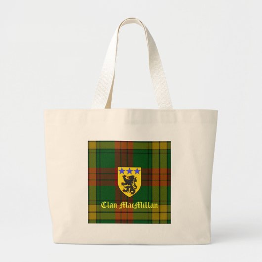 Grand Tote Bag Armoiries de MacMillan Tartan (Devant)