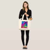 Grand Tote Bag Armure dans la brise (Devant (modèle))