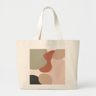 Grand Tote Bag Art de Blob Organique Abstrait – Minimaliste Moder