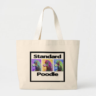 Grand Tote Bag Art de bruit de caniche standard