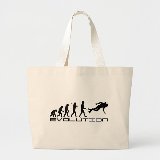 Grand Tote Bag Art d'évolution de sport aquatique de plongée de (Devant)