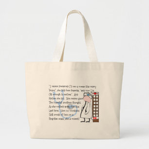 Grand Tote Bag Art d'histoire "d'infirmière retraitée"--Article