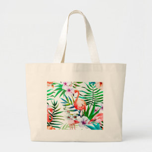Grand Tote Bag Art flamand tropical