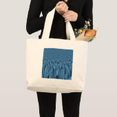 Grand Tote Bag Art Kaleidoscope bleu Iridescente Extraordinaire (Devant (produit))