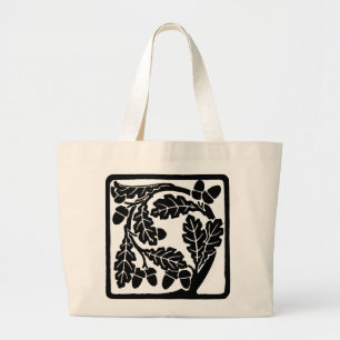 Grand Tote Bag Art Nouveau Chêne Feuilles et Acorns