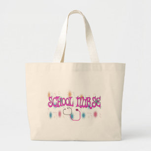 Grand Tote Bag Articles uniques de cadeaux d'INFIRMIÈRE d'ÉCOLE