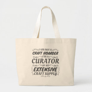 Grand Tote Bag Artisanat non pas Hoarder d'embarcation, Curateur