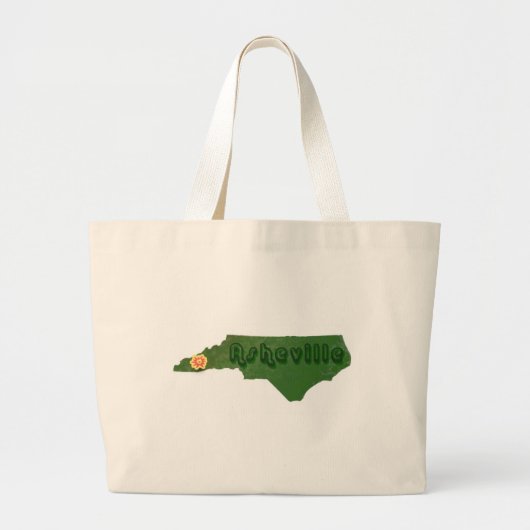 Grand Tote Bag Asheville vert (Devant)
