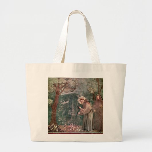 Grand Tote Bag Assisi, le St Francis et les oiseaux (Devant)