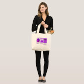 Grand Tote Bag Assistant de soins d'amour de paix (Devant (modèle))