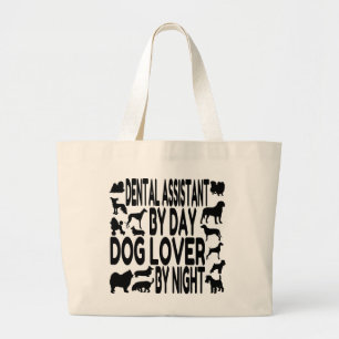 Grand Tote Bag Assistant dentaire Amoureux des chiens
