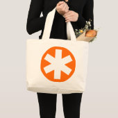 Grand Tote Bag Asterisk - Orange (Devant (produit))