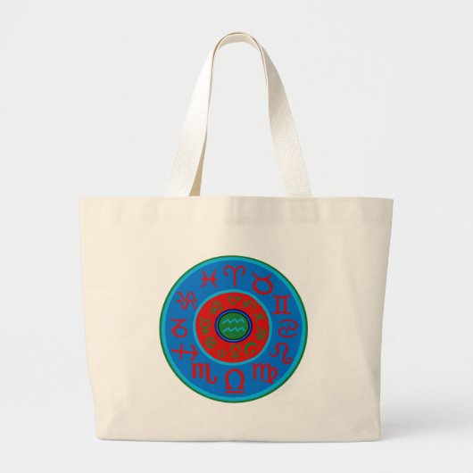 Grand Tote Bag Astrologie Aquarius Zodiac (Devant)