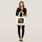 Grand Tote Bag Astronaut avec ballons (Devant (modèle))