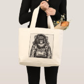 Grand Tote Bag Astronaute de singe (Devant (produit))