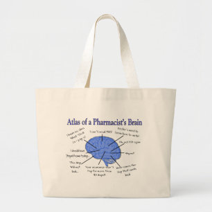 Grand Tote Bag Atlas d'un pharmacien Cerveau-Hilare