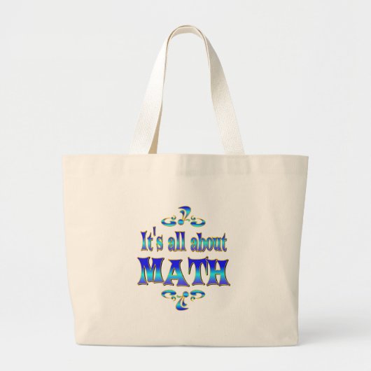 GRAND TOTE BAG AU SUJET DES MATHS (Devant)