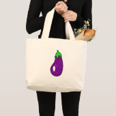 Grand Tote Bag aubergine (Devant (produit))