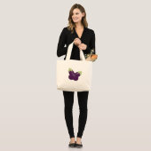 Grand Tote Bag Aubergine (Devant (modèle))