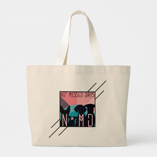 Grand Tote Bag Aucun Jours Manqués Conception double (Dos)