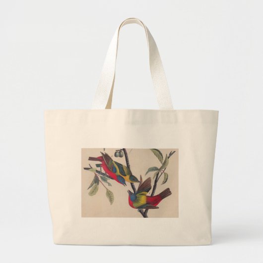 Grand Tote Bag Audubon Painted Bunting Bird Wildlife (Devant)