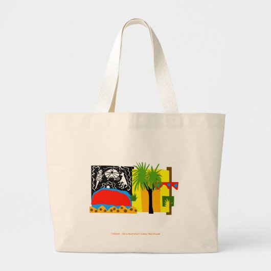 Grand Tote Bag Australie ULURU - Outback - désert - (Devant)
