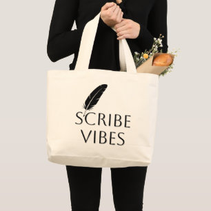 Grand Tote Bag Auteur écrivain poète Scribe Vibes