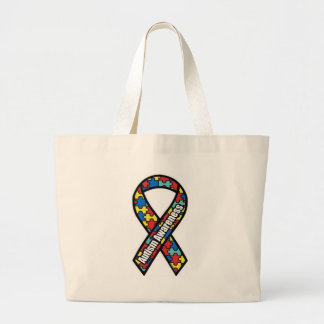Grand Tote Bag Autisme Ribbon_bag