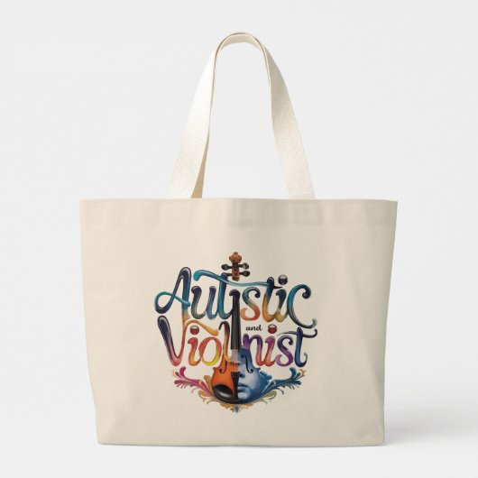 Grand Tote Bag autistic and violinist (Dos)
