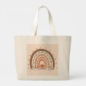 Grand Tote Bag Automne Arc-en-ciel personnalisé (Dos)