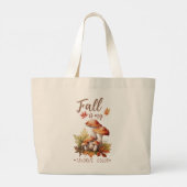 Grand Tote Bag Automne Est Ma Couleur Préférée - Champignons & Fe (Dos)