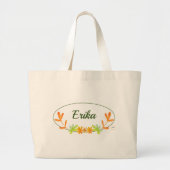 Grand Tote Bag Automne Feuilles Orange Folial Folial Wreath Autom (Devant)