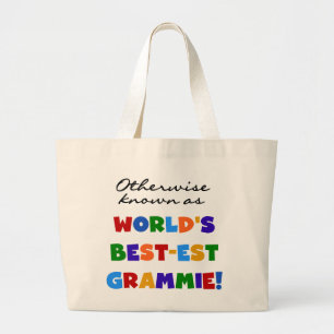 Grand Tote Bag Autrement connu comme T-shirts de Meilleur-est Gra