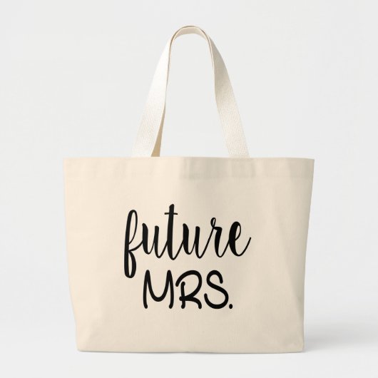 Grand Tote Bag Avenir mignon Mme Mariage, Fête de l'mariée Mariée (Devant)
