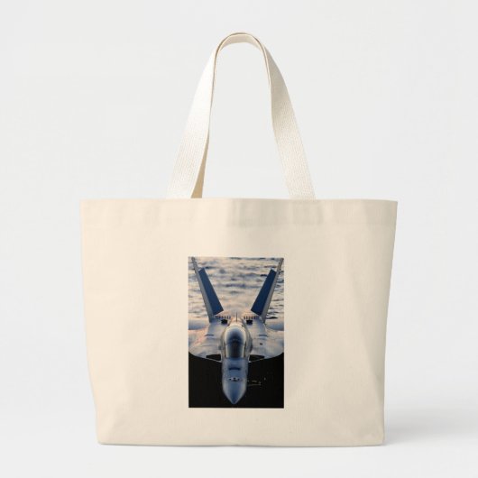 Grand Tote Bag Avion militaire (Devant)